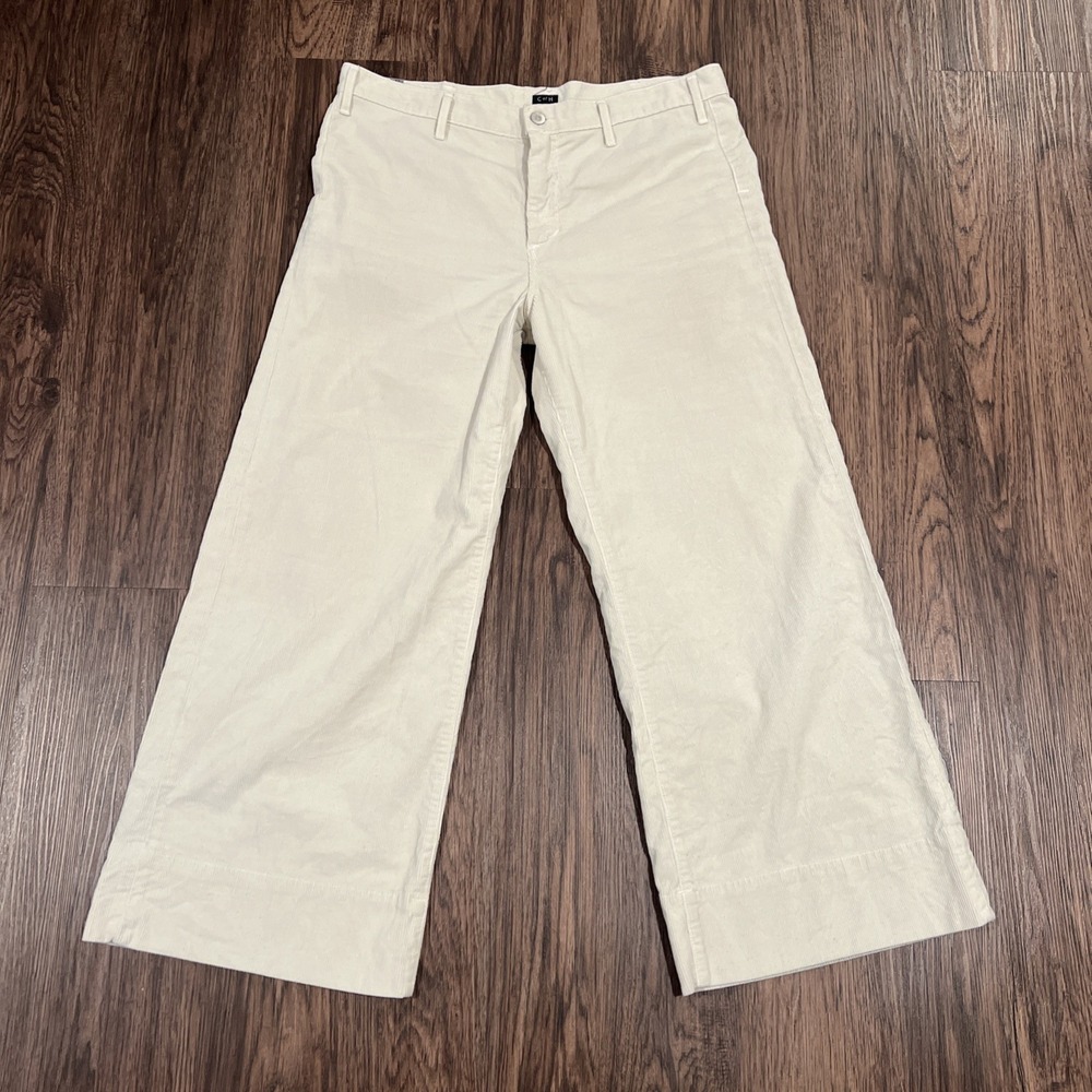 Citizens of Humanity Wide Leg Trouser Corduroy Jeans 32 Cream